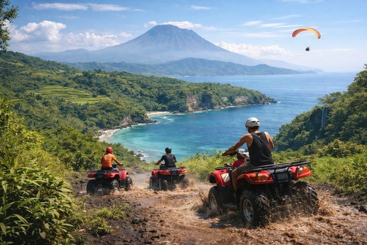 Illustration of ATV riding.