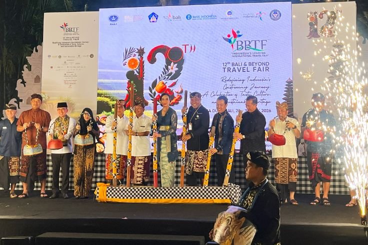 the official launch of Bali & Beyond Travel Fair 2026 at The Westin Resort Nusa Dua, Bali, on May 28, 2026.