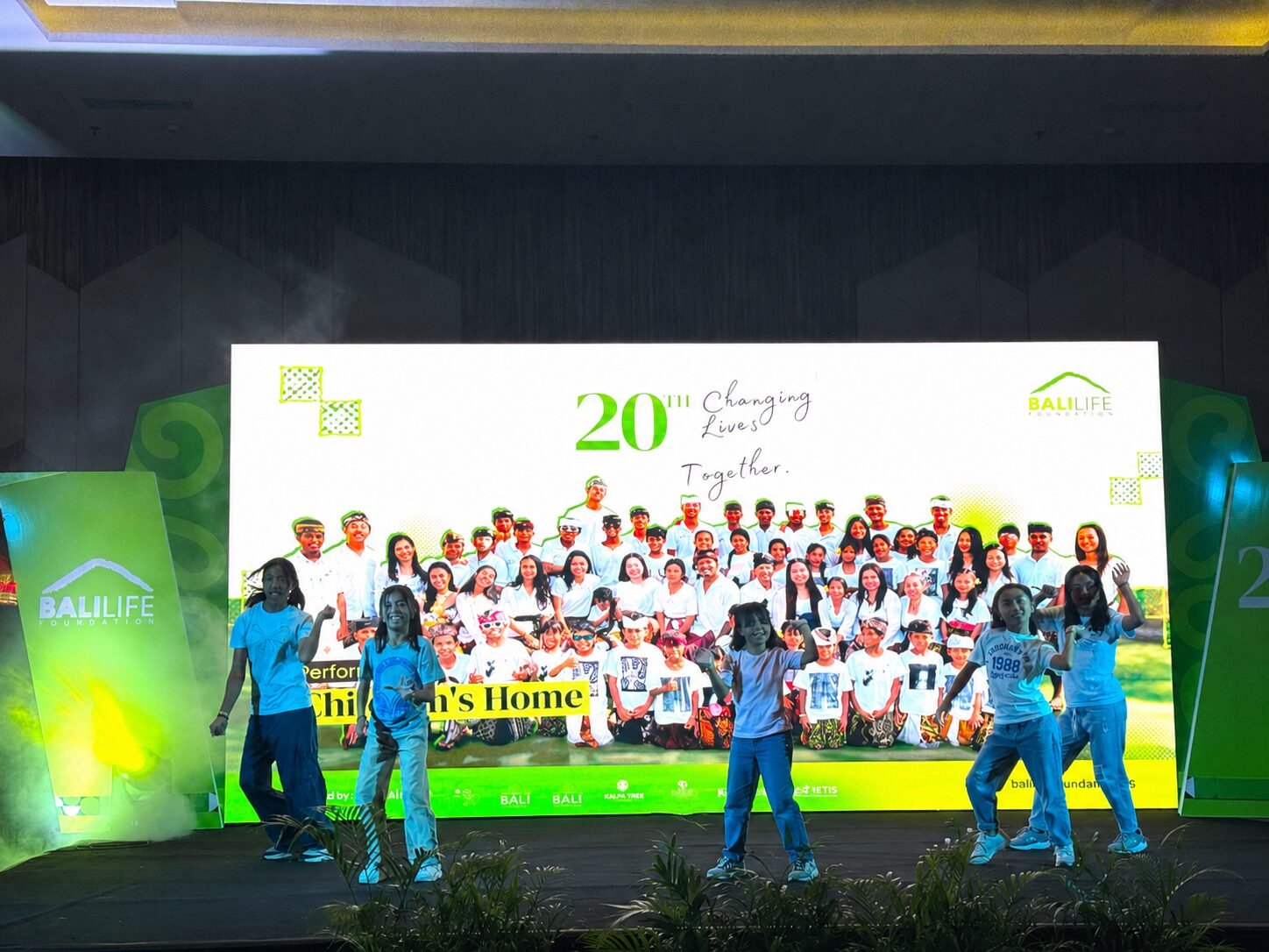 Performances presented by children supported through Bali Life Foundation's programs, including participants from the Street Kids program, the Suwung Community, and the Children's Home.