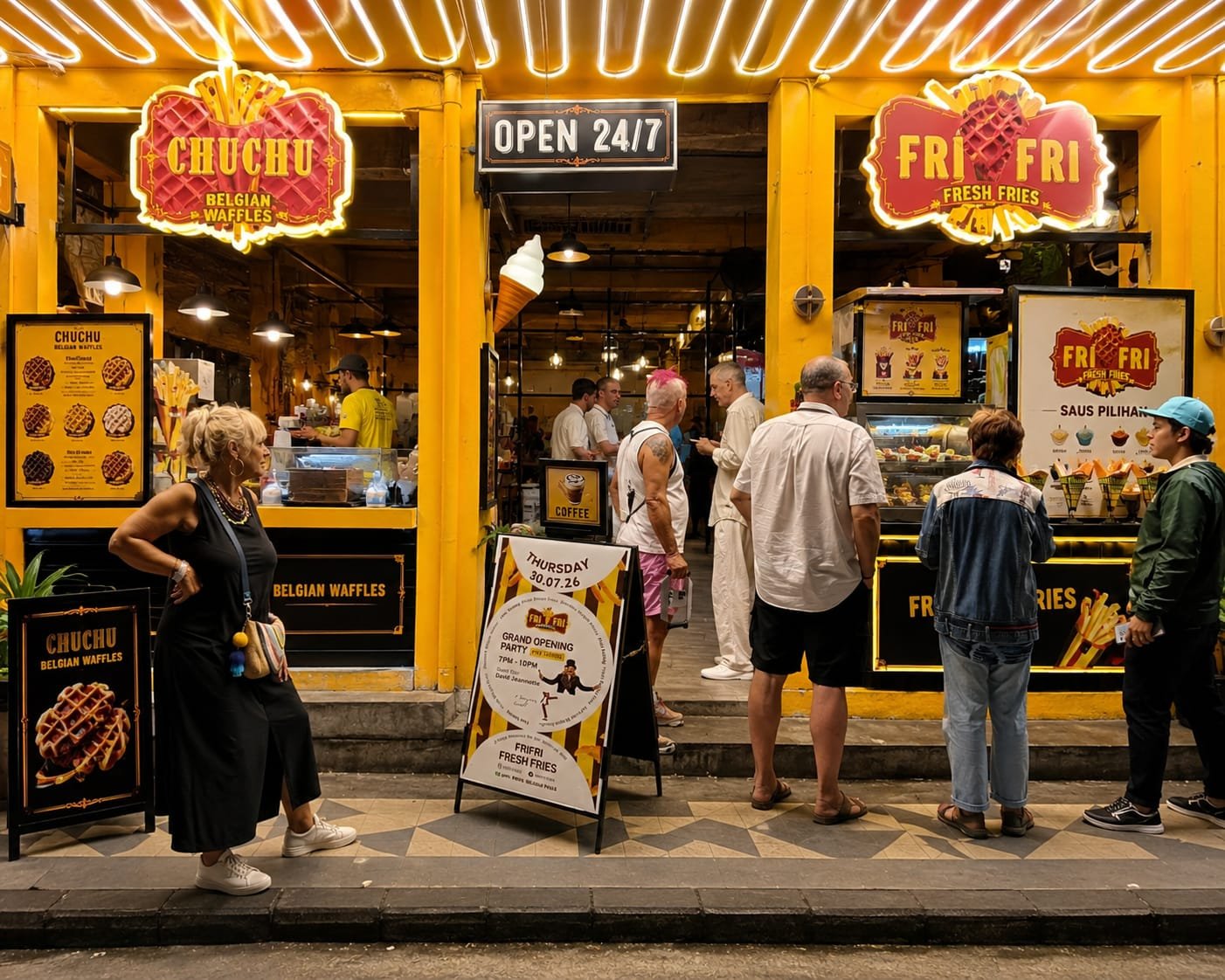 Frifri fresh fries located on Jalan Raya Seminyak No. 37.